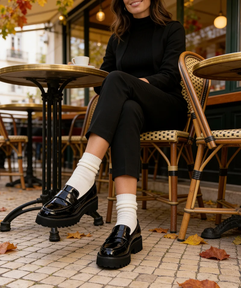 Mocassins ADELE Vernis Noir