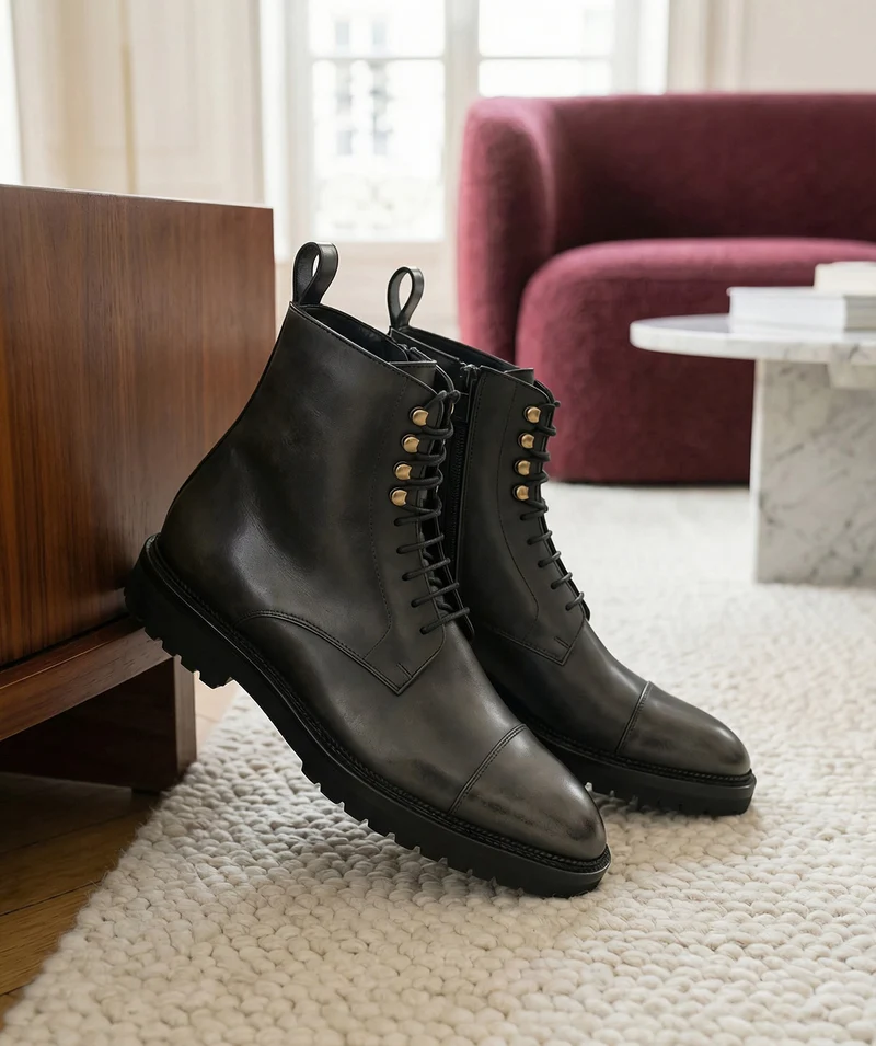 Bottines ALESSANDRO Gris Patiné