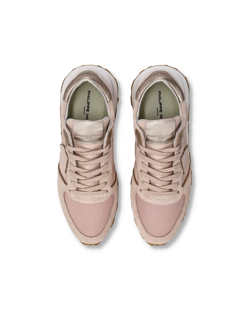 Sneakers Tropez Haute Women with metallic details, Nude
