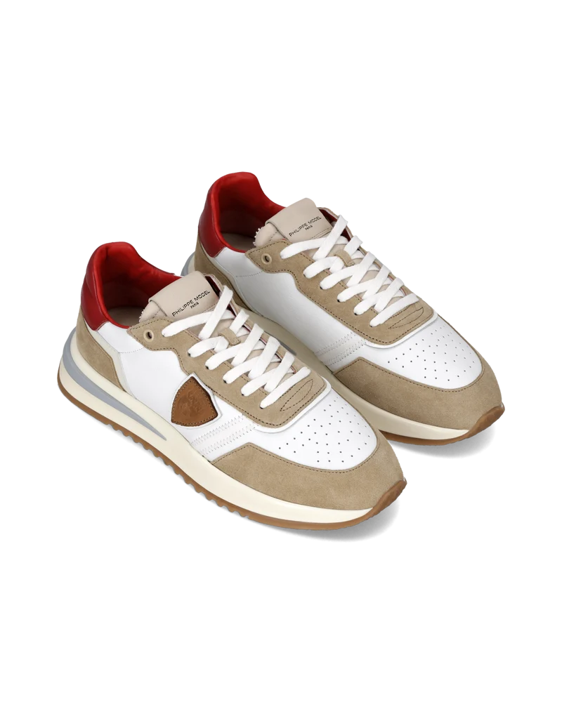 Sneakers Tropez 2.1 Men, White Red Beige