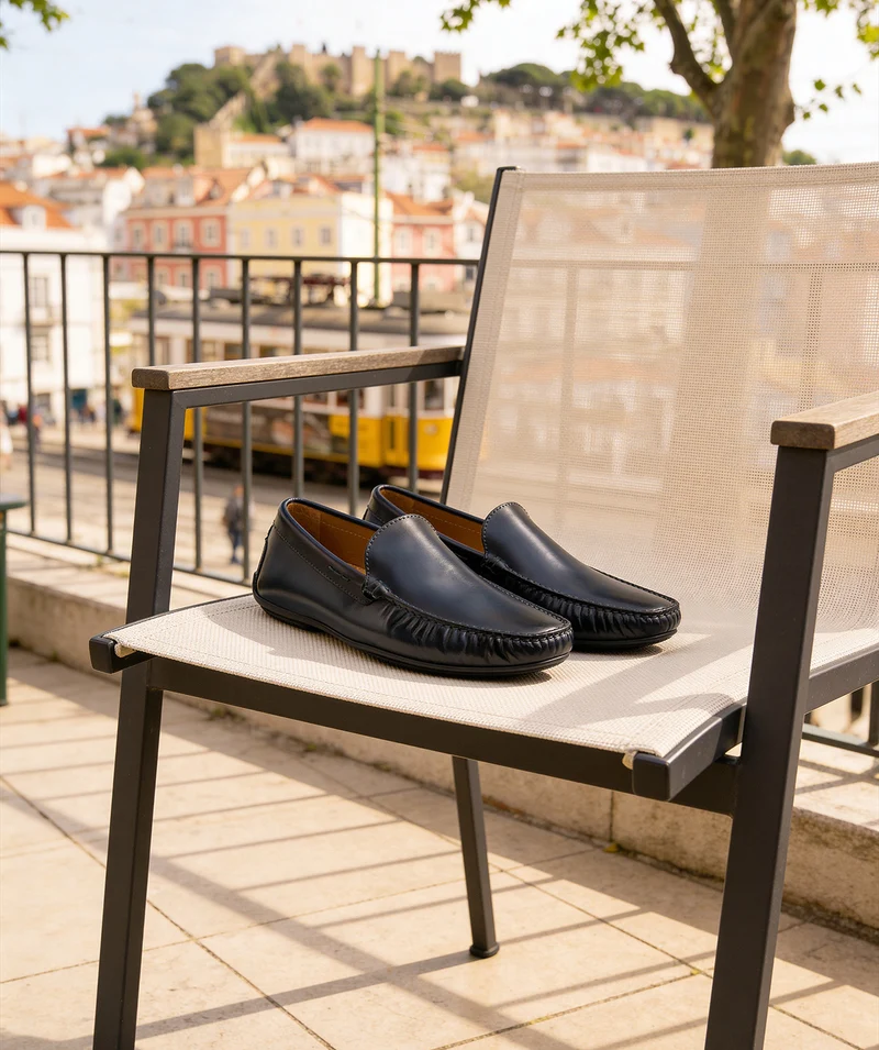 Mocassin LUCA Bleu Patiné