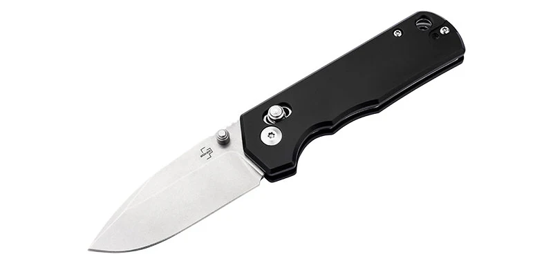 Couteau pliant Boker Magnum Rockstub Black 14C28N acier 14C28N lame 67 mm