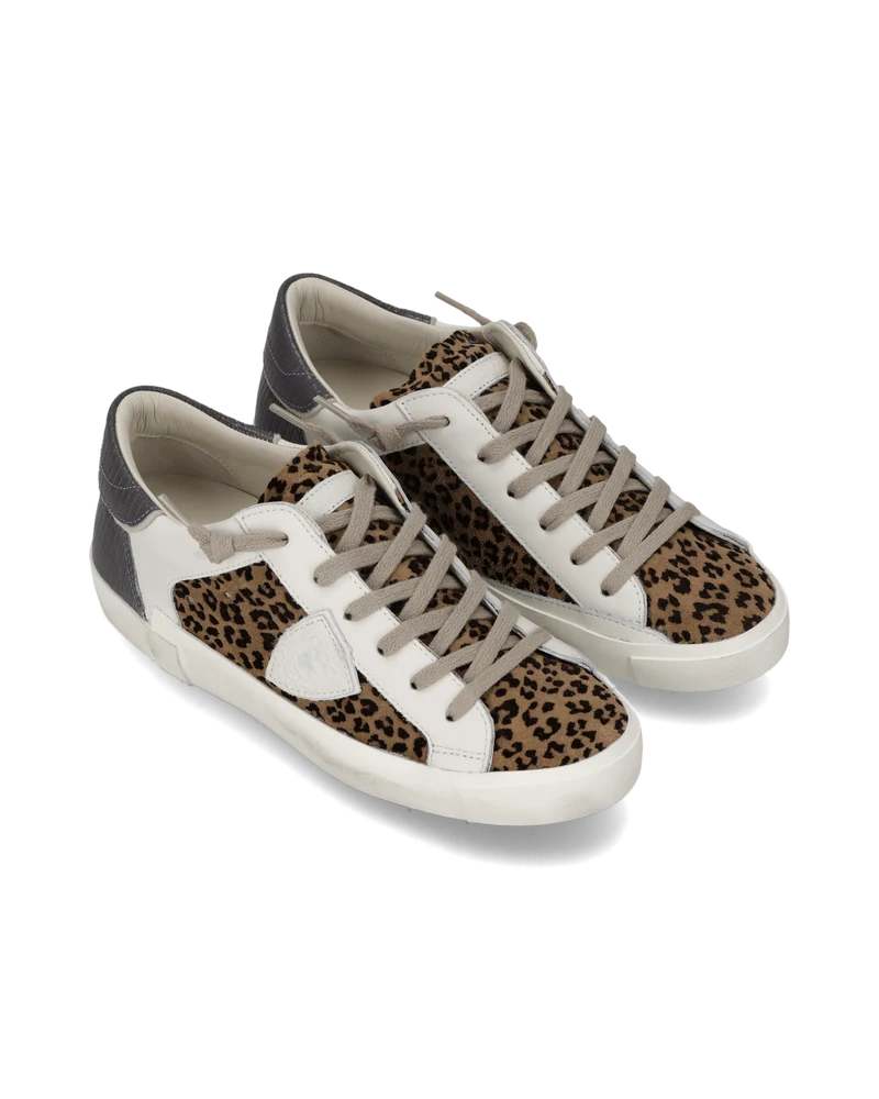 Sneakers Prsx Women, White Grey Animal-Print
