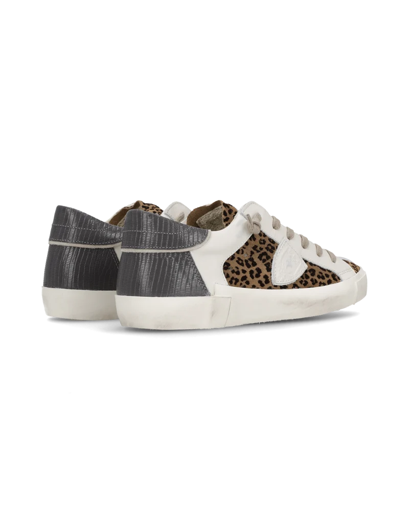 Sneakers Prsx Women, White Grey Animal-Print