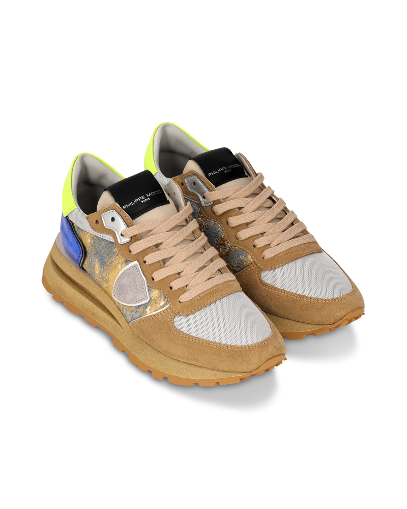 Sneakers Tropez Haute Running Women, Beige Blue