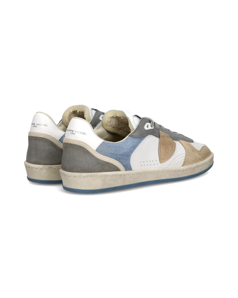 Sneakers Pgal Men, White Light Blue Denim