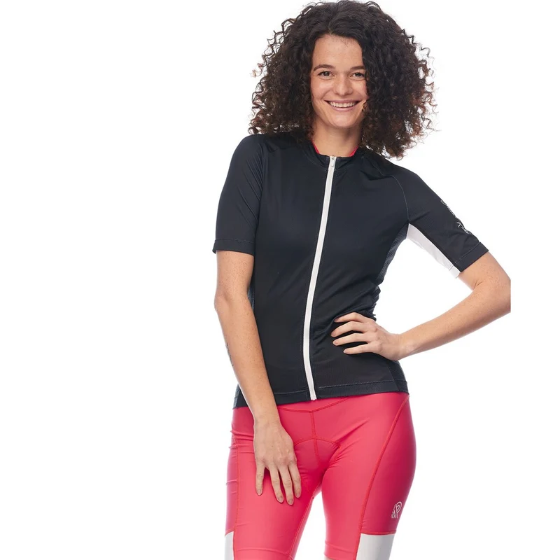 Maillot à manches courtes Jolie Ride Classique Noir (femmes)