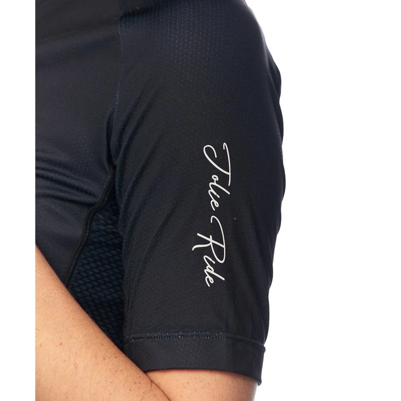 Maillot à manches courtes Jolie Ride Classique Noir (femmes)