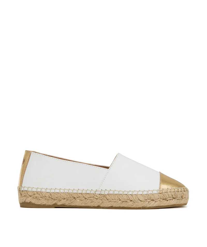 Espadrille IZIA Blanc et Or