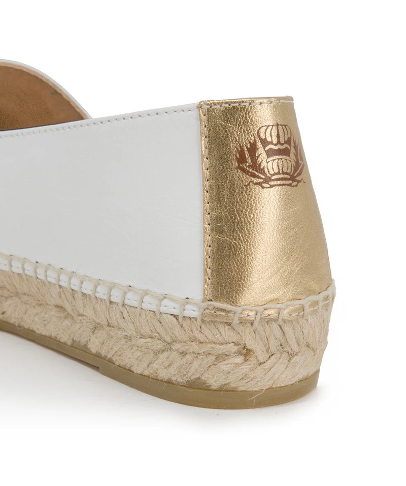 Espadrille IZIA Blanc et Or