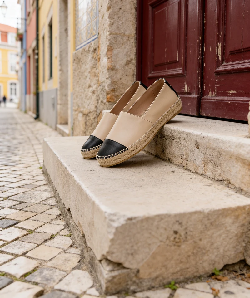 Espadrille IZIA Beige et Noir