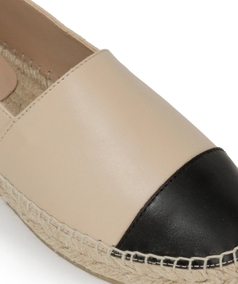 Espadrille IZIA Beige et Noir