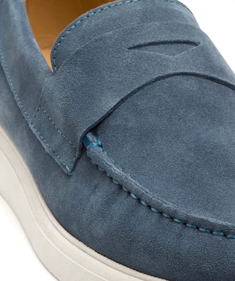 Mocassin ACAPULCO Veau Velours Bleu Azur