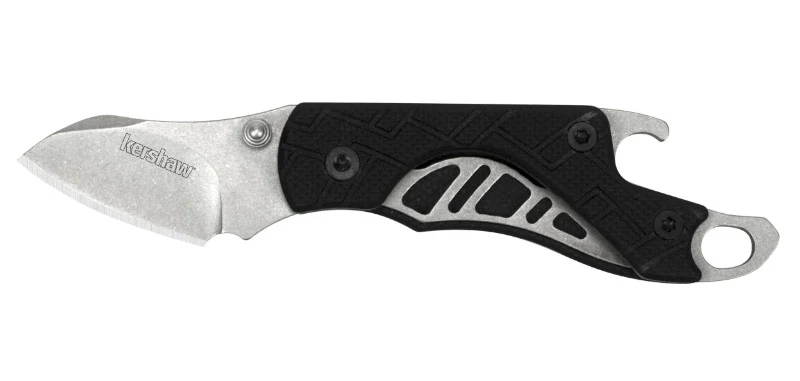 Couteau pliant porte-clés Kershaw Cinder acier 3Cr13 lame 36 mm avec décapsuleur