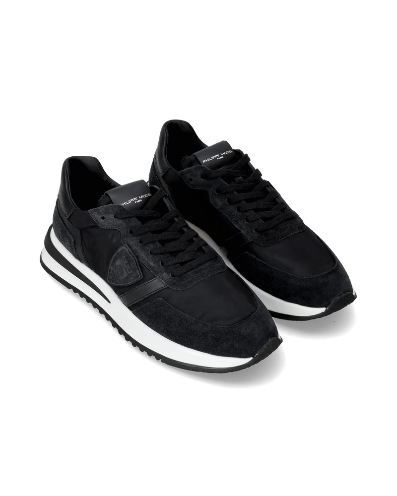 Men's Tropez 2.1 Low-Top Sneakers in Nylon And Leather, Black