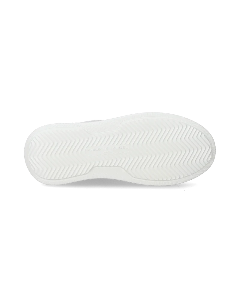 Women's Temple Low-Top Sneakers in Leather, White