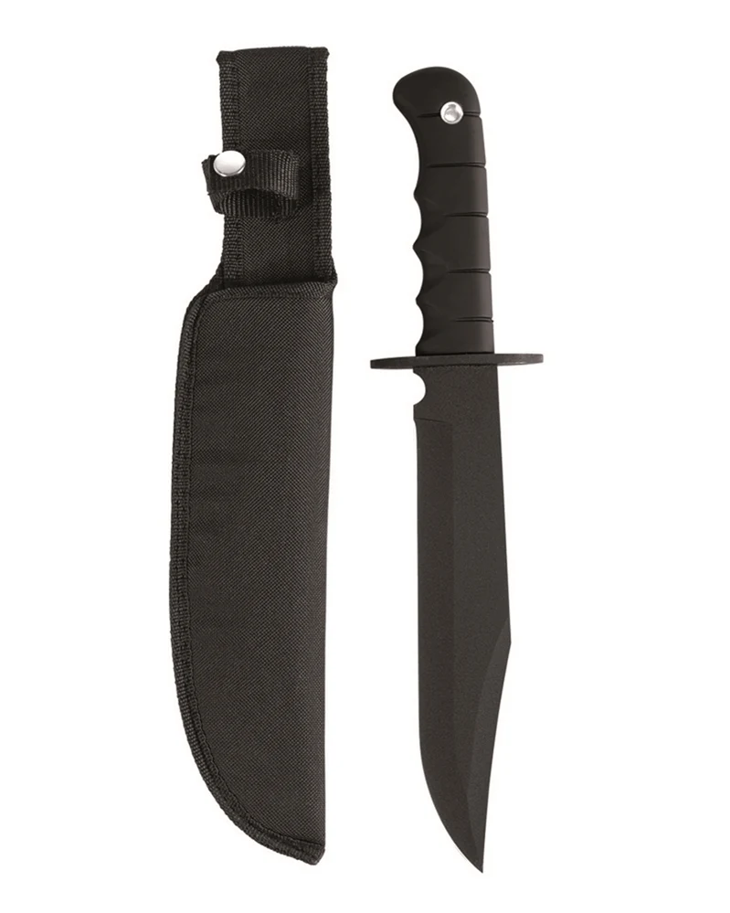 Couteau à lame fixe Mil-Tec lame Bowie 22,5 cm acier inoxydable avec fourreau polyester