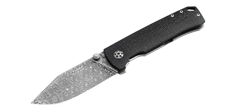 Couteau pliant Boker Tiger Damas acier Damas lame 85 mm lame clip point