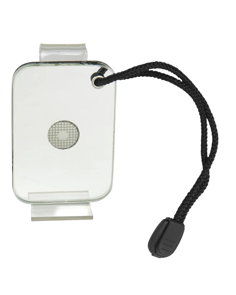 Miroir de survie US Mil-Tec 77 x 50 mm avec trou de visée et cordelette polypropylène