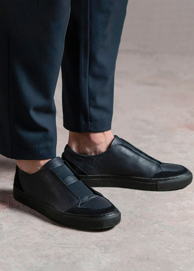 Deep Blue Grain Leather