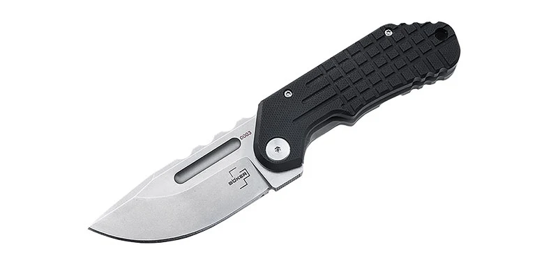Couteau pliant Boker Plus Dvalin Folder Drop acier D2 lame 70 mm lame drop point
