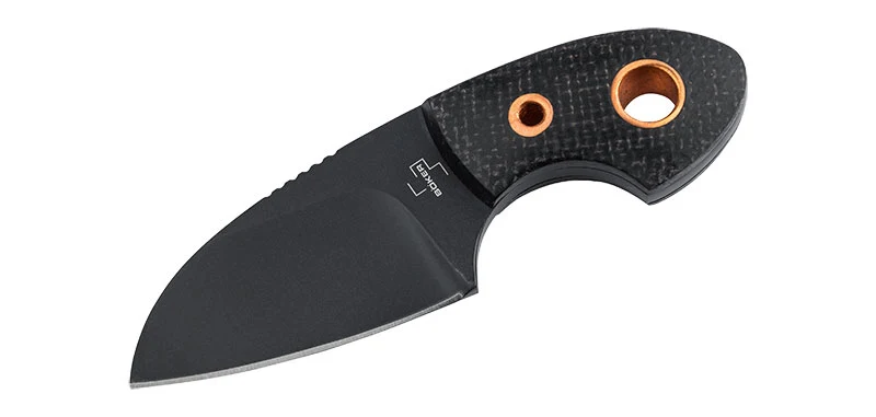 Couteau à lame fixe Boker Plus Gnome all Black Copper acier D2 lame 55 mm