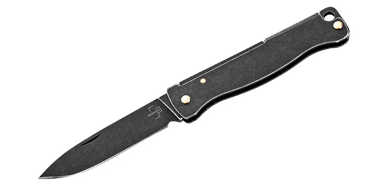 Couteau pliant Boker Plus Atlas Mini Dark acier 12C27 Inox lame 42 mm