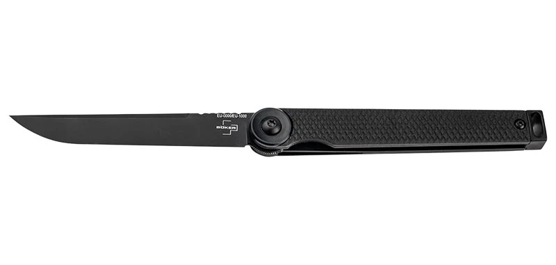 Couteau pliant Boker Plus Kaizen All Black S35VN acier CPM S35VN lame 75 mm