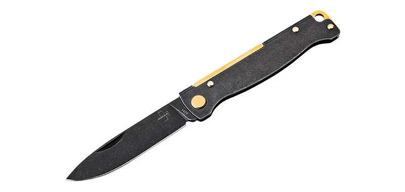 Couteau pliant Boker Plus Atlas Black Stonewash Copper acier 12C27 lame 71 mm