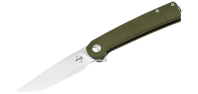 Couteau pliant Boker Plus Fire Ant Green acier 1.4116 lame 75 mm lame drop point