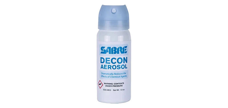Aérosol de décontamination Sabre Red DECON MK-3 solution saline 51 ml