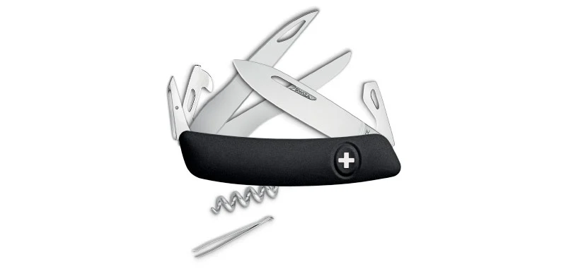 Couteau suisse Swiza D07 Scissors 8 outils ciseaux 75 mm lame acier inoxydable 440
