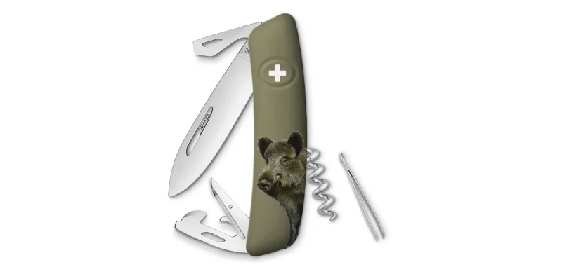Couteau suisse Swiza D03 édition Sanglier 6 outils lame 75 mm acier inoxydable 440