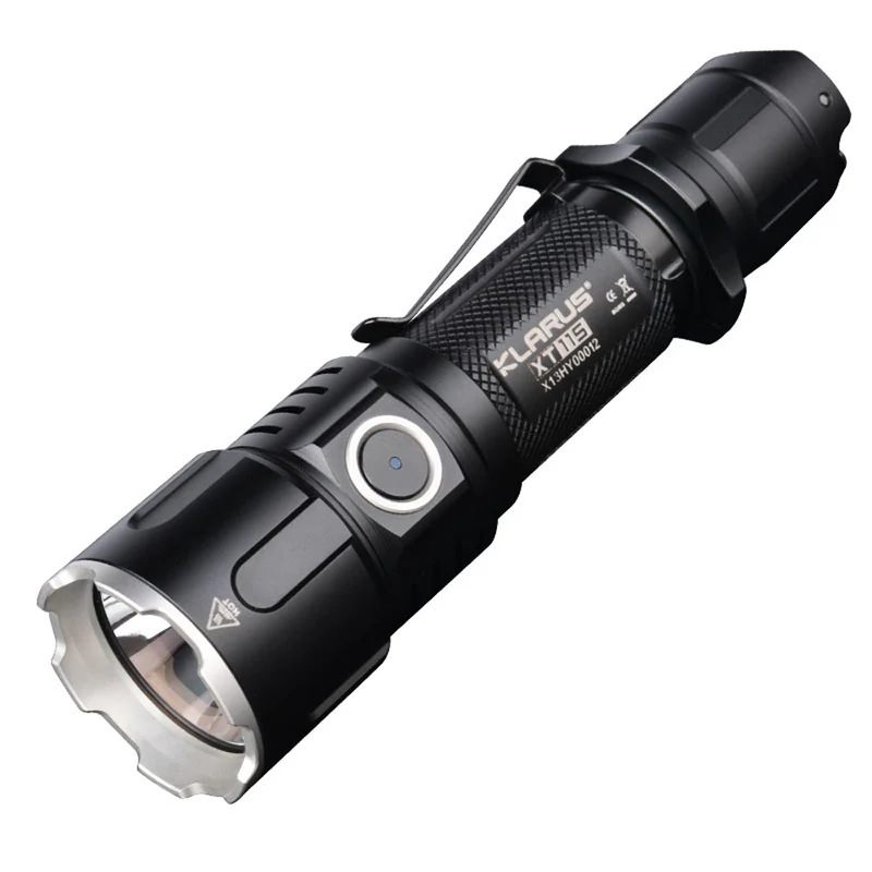 Lampe tactique Klarus XT11S 1 100 lumens portée 330 m IPX8 en alliage d'aluminium de qualité