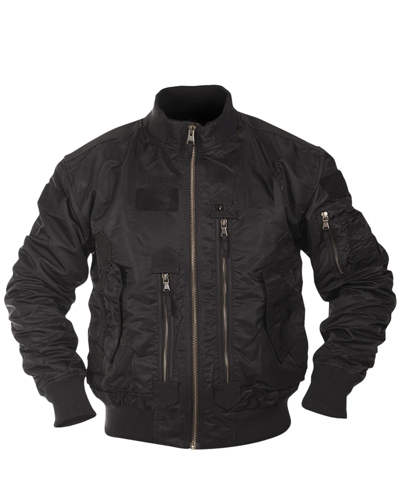 Blouson aviateur US Tactical Mil-Tec en nylon avec surfaces auto-agrippantes