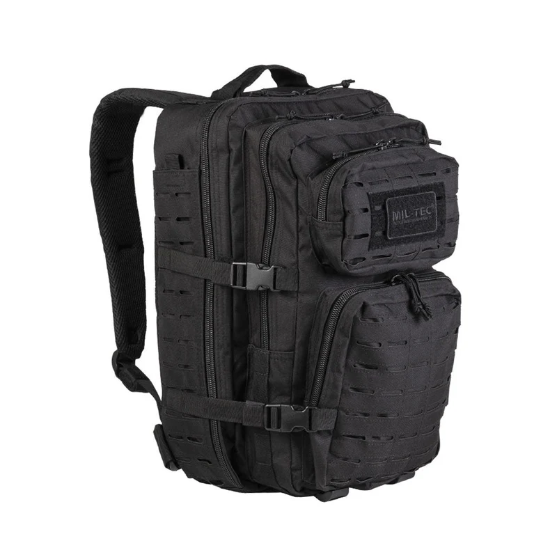 Sac à dos d'assaut Mil-Tec US Large 36 litres polyester PVC avec système Laser Cut frontal et compartiment hydratation