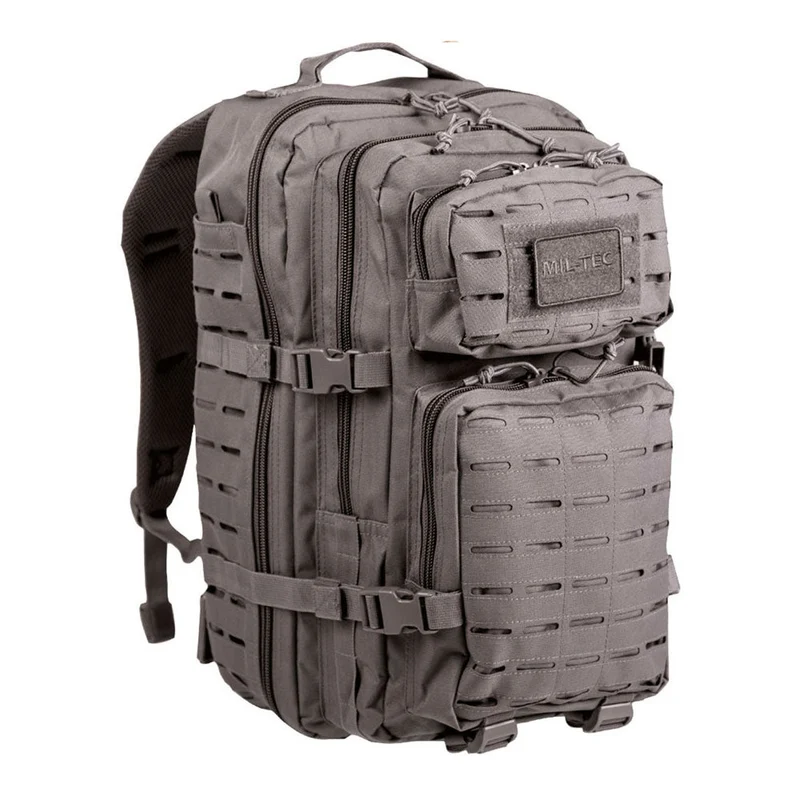 Sac à dos d'assaut Mil-Tec US Large 36 litres polyester PVC avec système Laser Cut frontal et compartiment hydratation