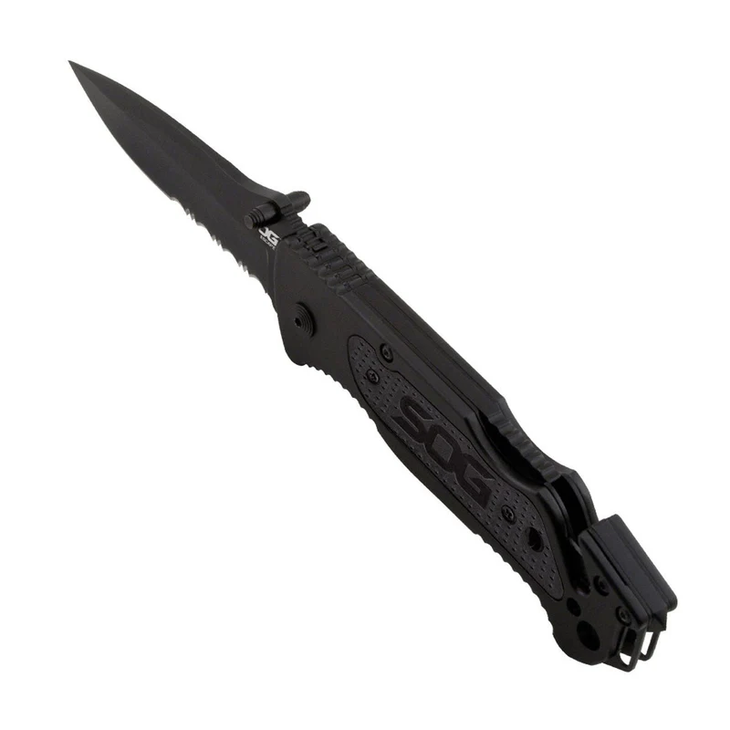Couteau pliant SOG Escape acier 9Cr18MoV lame 83 mm revêtement TiNi coupe-lien