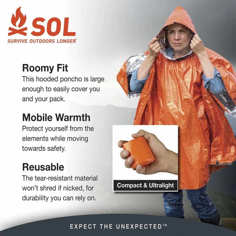 Poncho réfléchissant la chaleur SOL