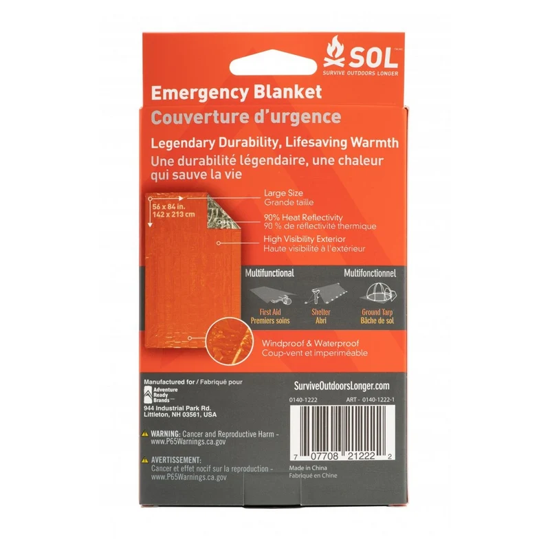 Couverture d'urgence SOL